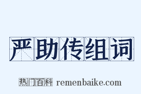 严助传组词是什么意思的图片